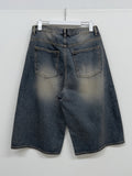 [unisex] 842 Washed Bermuda Denim Pants