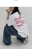 Sporty lettering overfit short sleeve T-shirt
