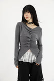Louis wrinkle pintuck cardigan