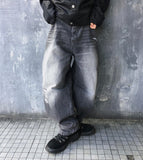 Swain Double Back Pocket Wide Denim Pants