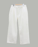 Aura one-tuck cotton brushed wide pants