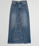 LEAF DENIM LONG SK