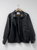 Verdi Flap Overfit Leather Blouson