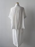 [SET] Stitch Linen Silky Two-Piece