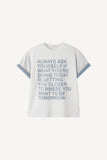 Graphic color matching roll-up T-shirt