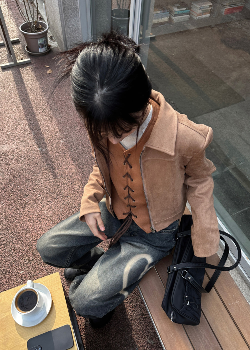 【WOOHWA】SWAY HEART DENIM PT WOOHWA (ウーファ) - スウェイハートデニムパンツ / SWAY HEART