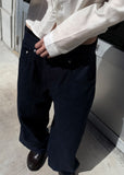 SOLID TWILL WIDE PANTS