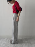 Marl Nylon Wide Slacks
