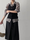 Button Halter Knit Bustier