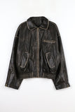 Vegan Leather Over Fit Jacket