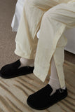 suede round sandle