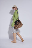 paper leather long boots