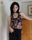 Chiffon Rose Halter Sleeveless