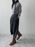 Leila High Neck Tie Blouse
