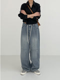 [unisex] Slit stopper wide pants