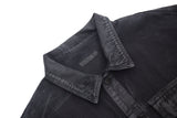 Coated Set Black Denim Jacket