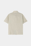 Pastel check cropped short-sleeve shirt