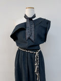 Cliff Unbalanced Denim Long One Piece