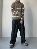 Stripe Half Zip-Up Knit