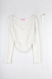 Poplar lace knit top