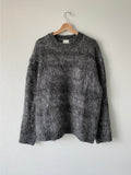 Two-Tone Mohair Brush Knit