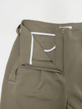 Marron Belted Two-Tuck Wide Slacks