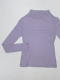 Velvet See-Through Mock Neck Polar Fleece T-Shirt
