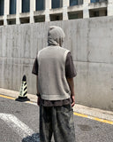 Summer Mesh Hood Vest Zip-up