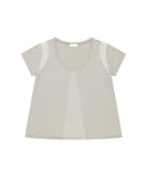 Sheer Panel Flare Tee