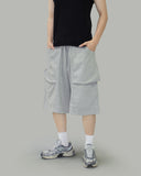 Double pocket half sweat pants