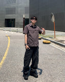 Round Cargo Pocket Dyeing Pants