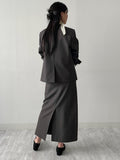 [Setup Available/Three-Piece] Bird H-Line Long Skirt