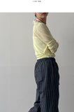 [Planning] Linen Viscose U-neck Knit