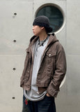Crop Pigment Corduroy Jacket