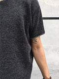 Bind Stitch Muscle-Fit Short Sleeve Knit