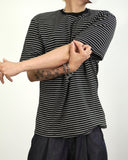 Stripe half T-shirts