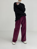 Chrome Corduroy Wide Slacks