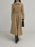 Belted Single Long One Piece Coat