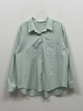 Pastel Poplin Cotton Over Fit Shirt