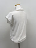 Pleated Tie-neck Short Sleeve T-shirt