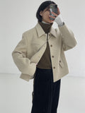 Turtleneck wool slit vest