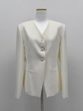 Twill Glass V-Neck Jacket