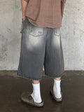 Raw Vintage Gray Tin Bermuda Denim