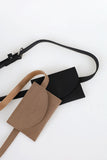 Suede card wallet belt