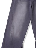 Button-fly wide denim pants