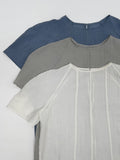 [Tie SET] Suela Balloon Fit Short Sleeve Blouse