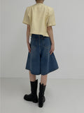 741 Catwashing Bermuda Denim Pants