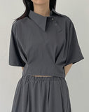 Hope Unbalanced Collar Blouse