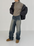 Raglan Two-Way Knit Zip Up