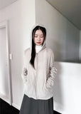 SOFT KNIT HOOD ZIP-UP